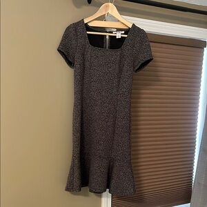 White House Black Market Black and Gray Mini Dress